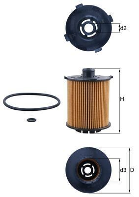 Filtro de aceite para Volvo S60 224