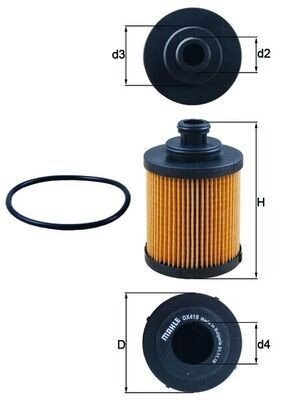 Comprar OX418D Mahle Original Filtros de aceite