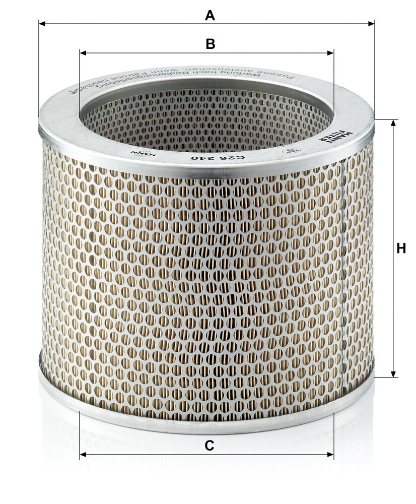 C26240 Mann-Filter Filtro de aire de motor