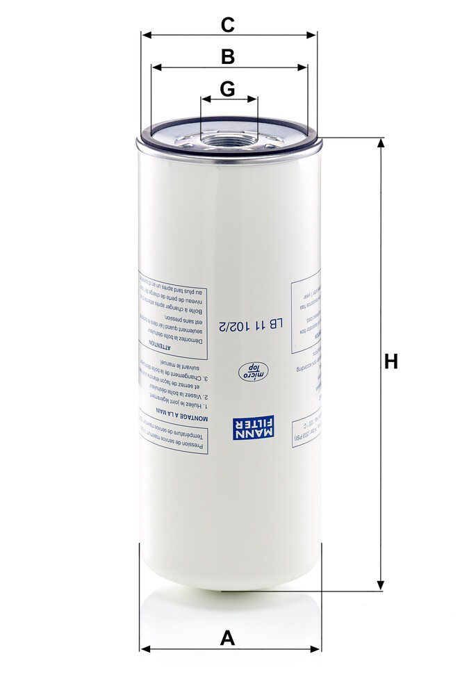 LB111022 Mann-Filter Filtro de aire de motor