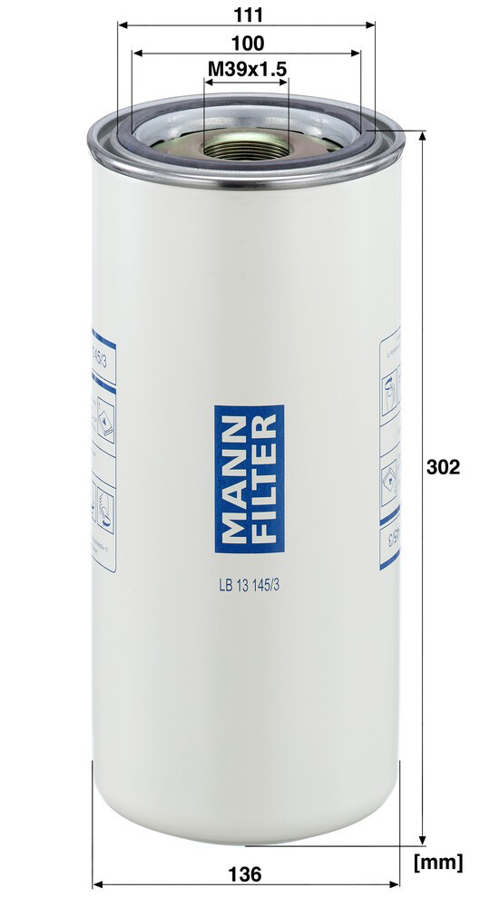 Filtro del desecador de aire (separador de agua y aceite) (camión) Mann-Filter LB131453 precio, desde 62,60 EUR