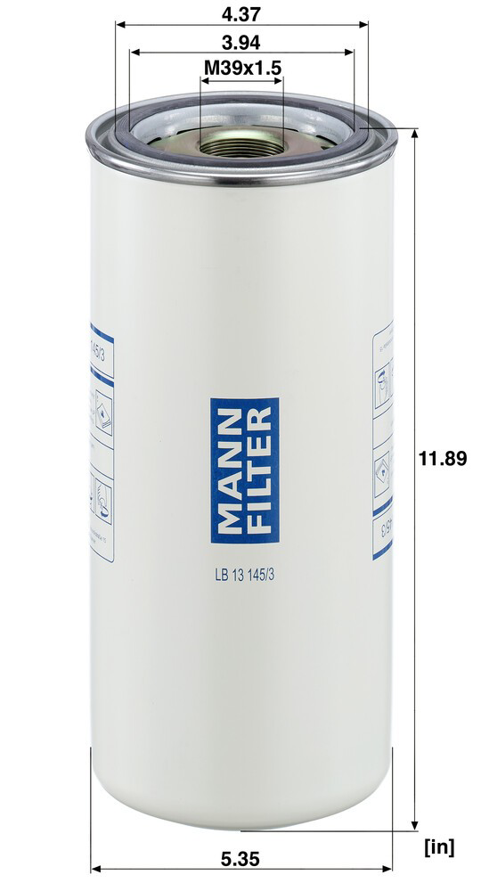 LB131453 Mann-Filter Filtro del desecador de aire (separador de agua y aceite) (camión)