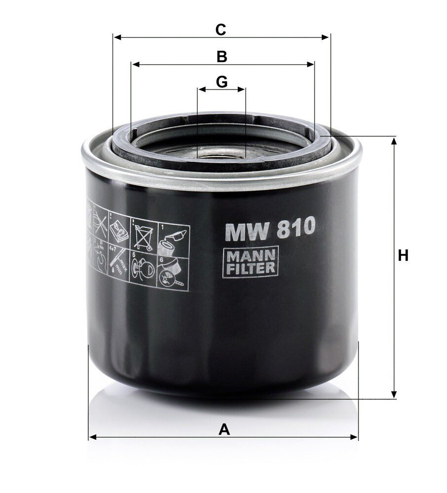 MW810 Mann-Filter Filtro aceite
