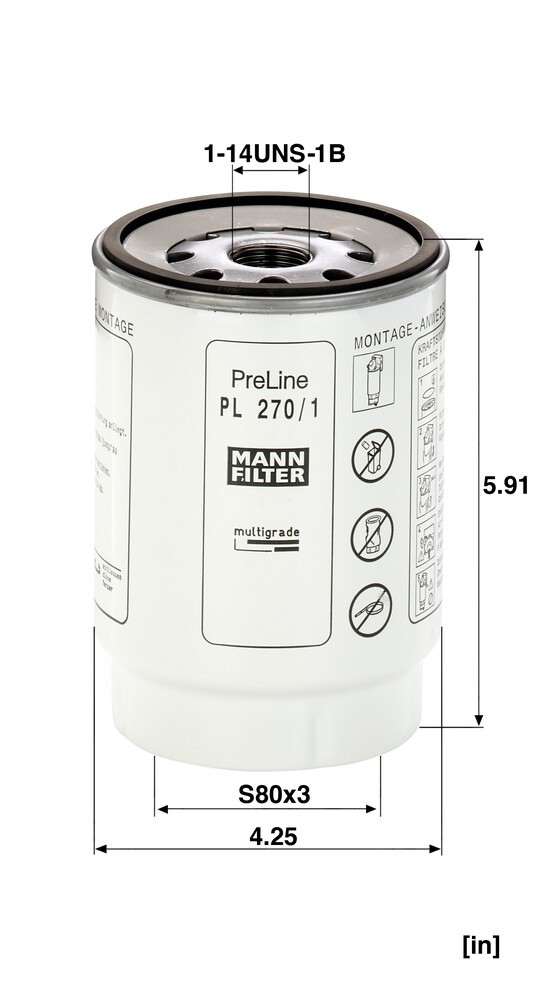 Filtro de combustible 3930942 Volvo