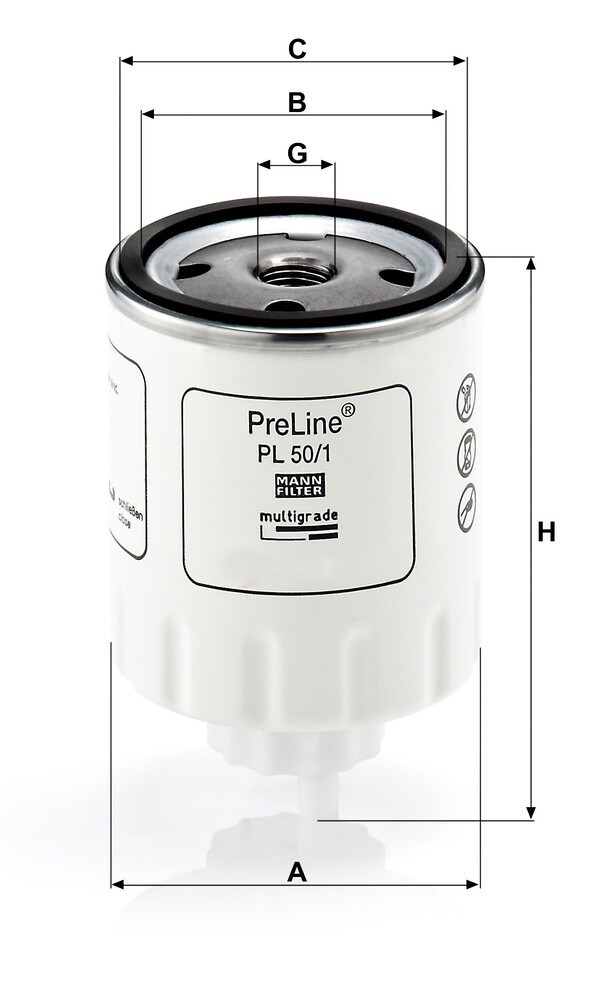 PL501 Mann-Filter Filtro de gasolina
