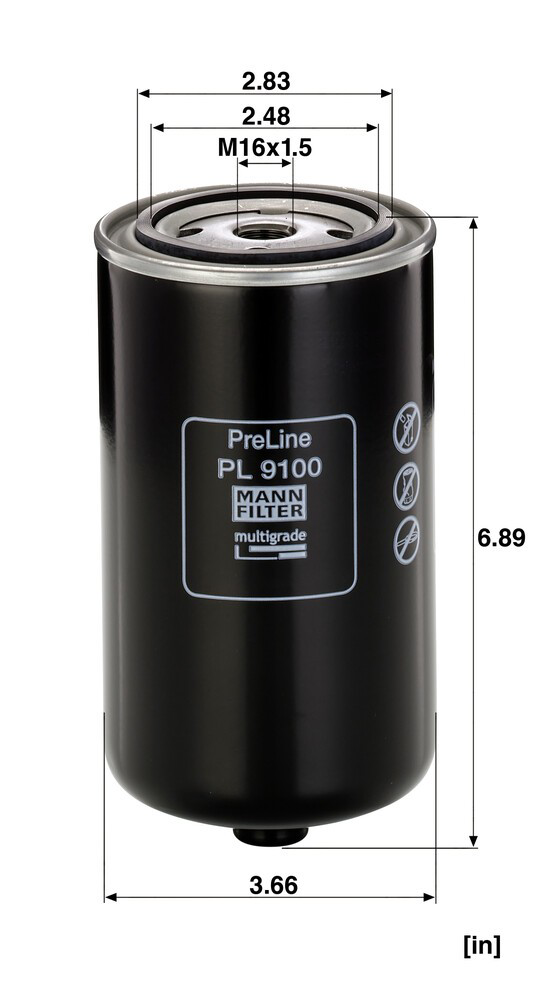 PL9100 Mann-Filter Filtro de gasolina