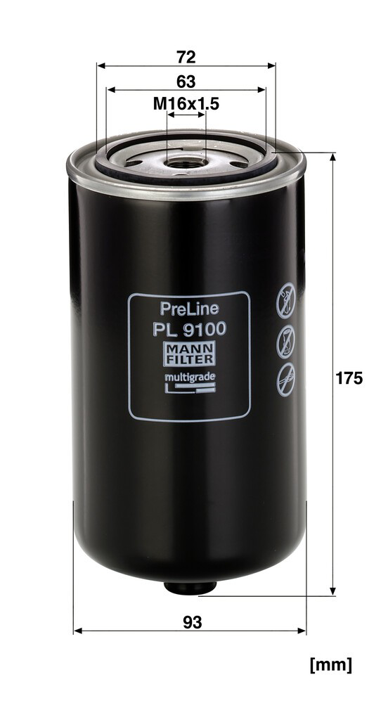 Filtro combustible Mann-Filter PL9100 precio, desde 61,00 EUR