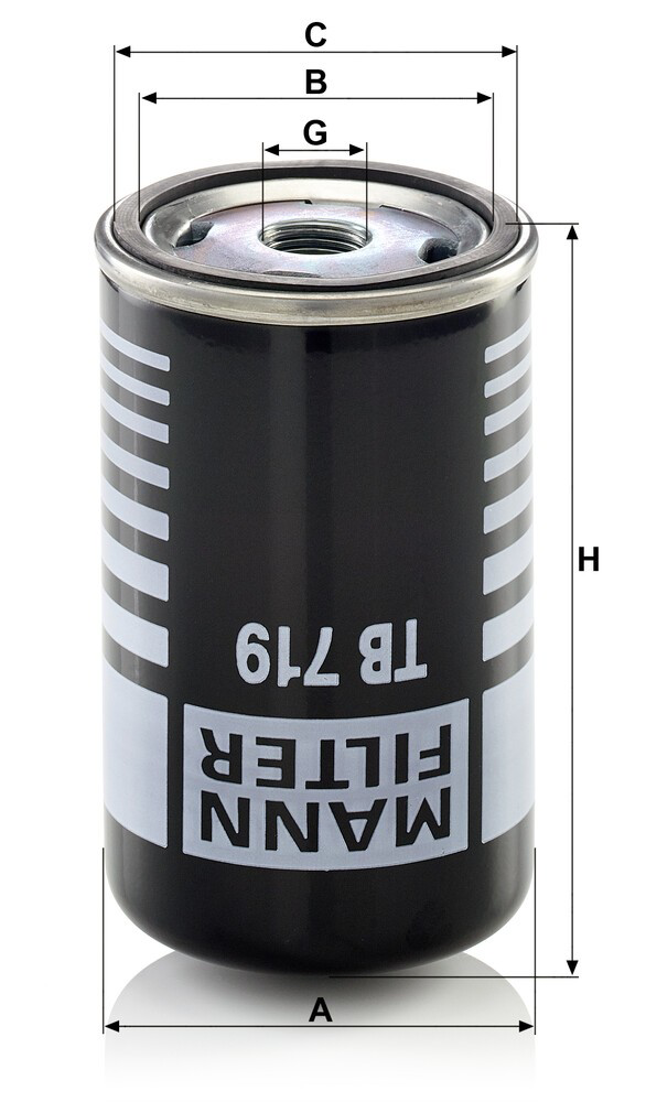 TB719 Mann-Filter Filtro del desecador de aire (separador de agua y aceite) (camión)
