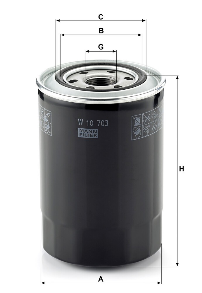 W10703 Mann-Filter Filtro aceite