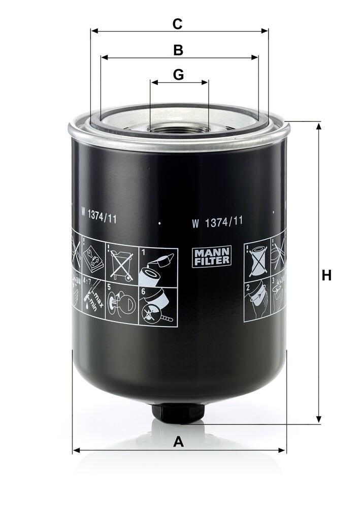 W137411 Mann-Filter Filtro aceite