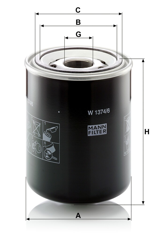 W13746 Mann-Filter Filtro del sistema hidráulico