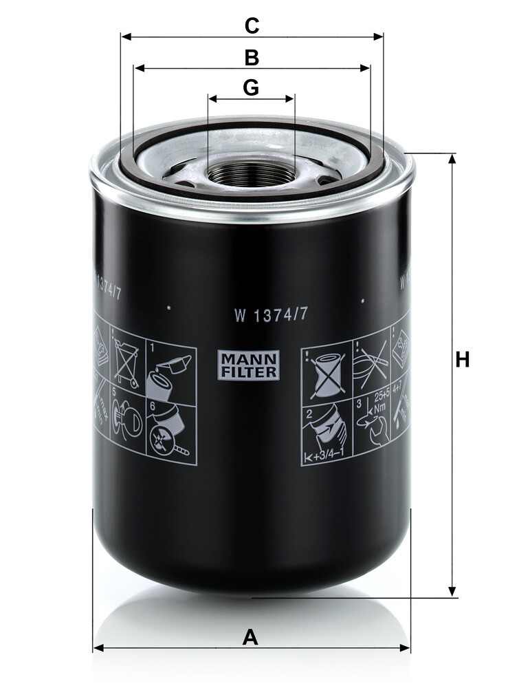 V836862582 Massey Ferguson Filtro aceite