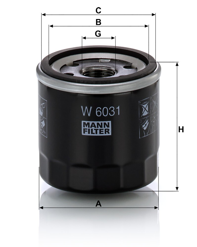 Filtro de aceite Mann-Filter W6031 precio, desde 8,36 EUR