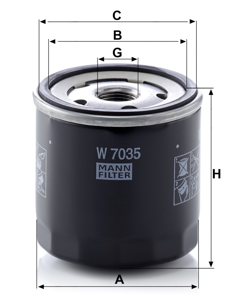 W7035 Mann-Filter Filtro aceite