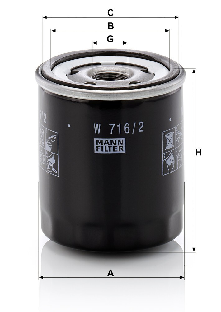 Filtro de aceite Jeep Compass SUV (MP) (2016 - 2025) precio, desde 8,84 EUR