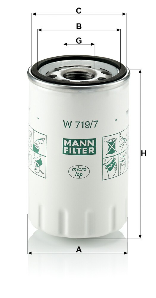 W7197 Mann-Filter Filtro aceite
