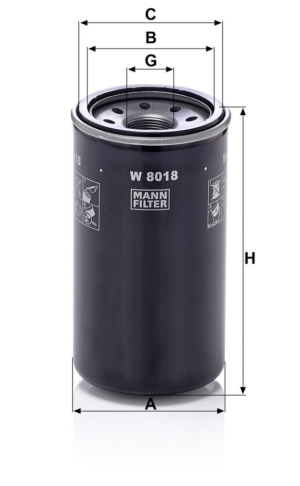 W8018 Mann-Filter Filtro aceite