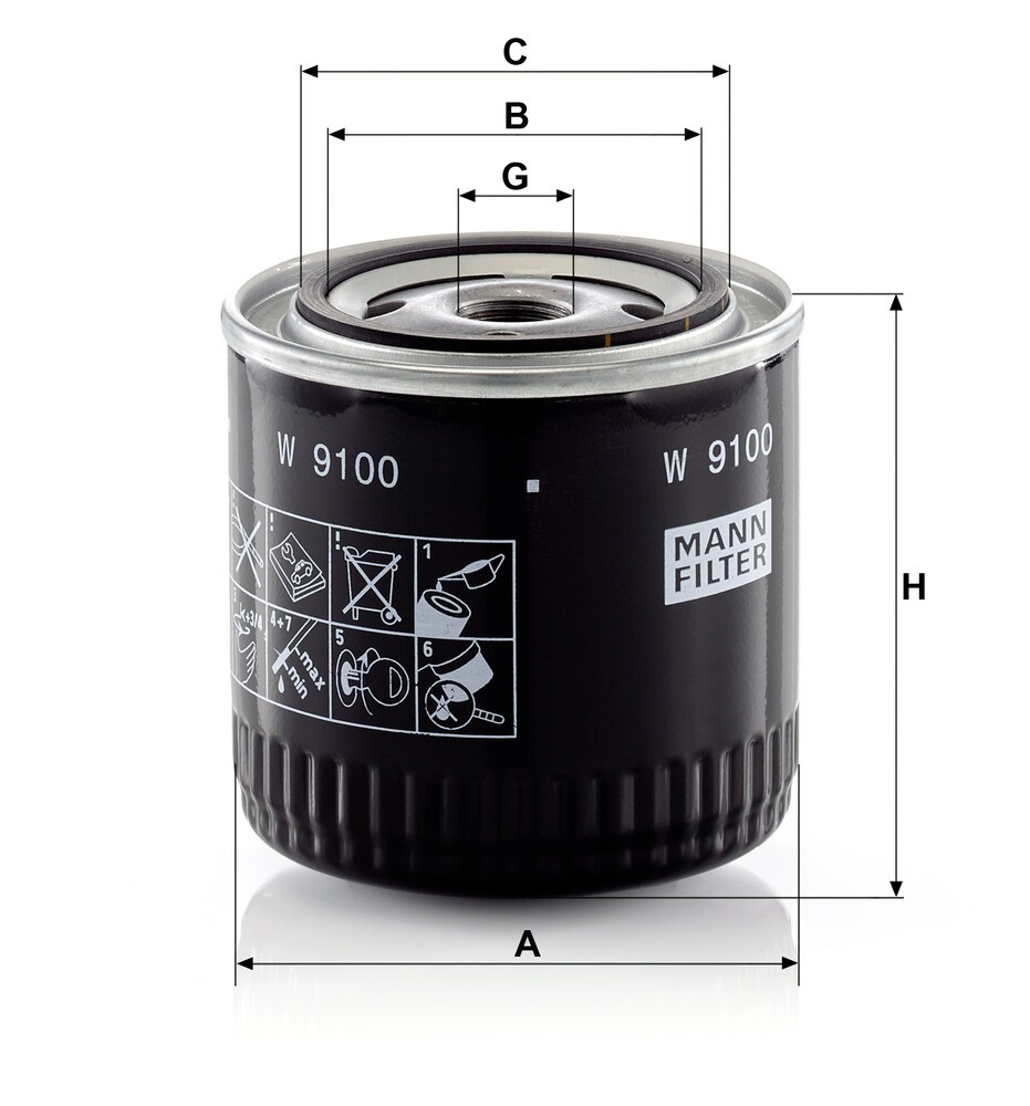 W9100 Mann-Filter Filtro aceite