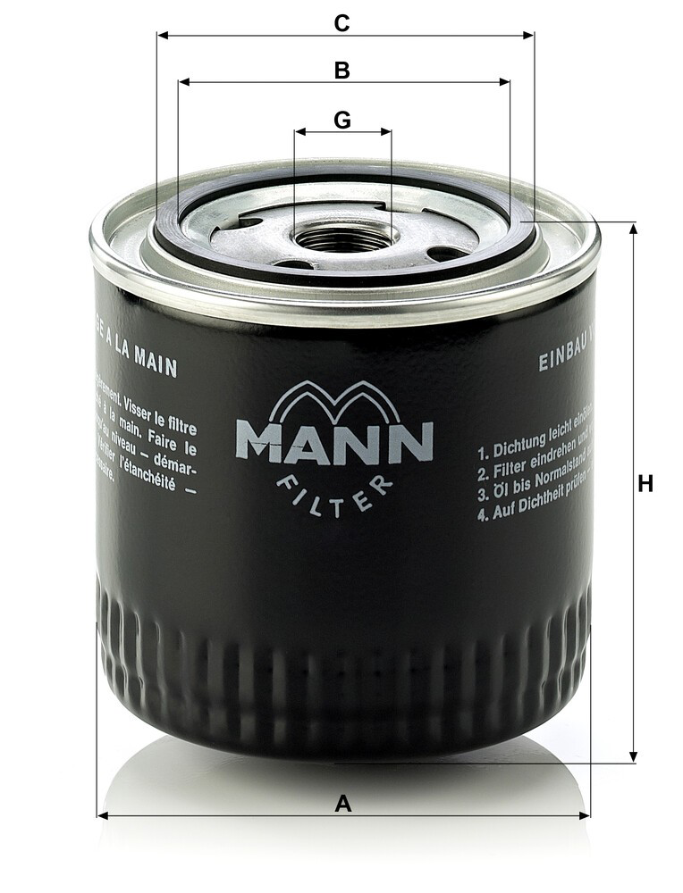 W92017 Mann-Filter Filtro aceite