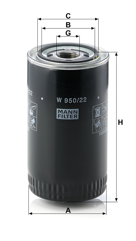 Filtro de aceite 0611049 DAF