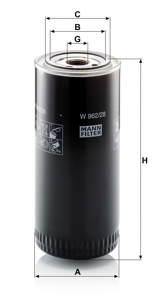 W96228 Mann-Filter Filtro aceite