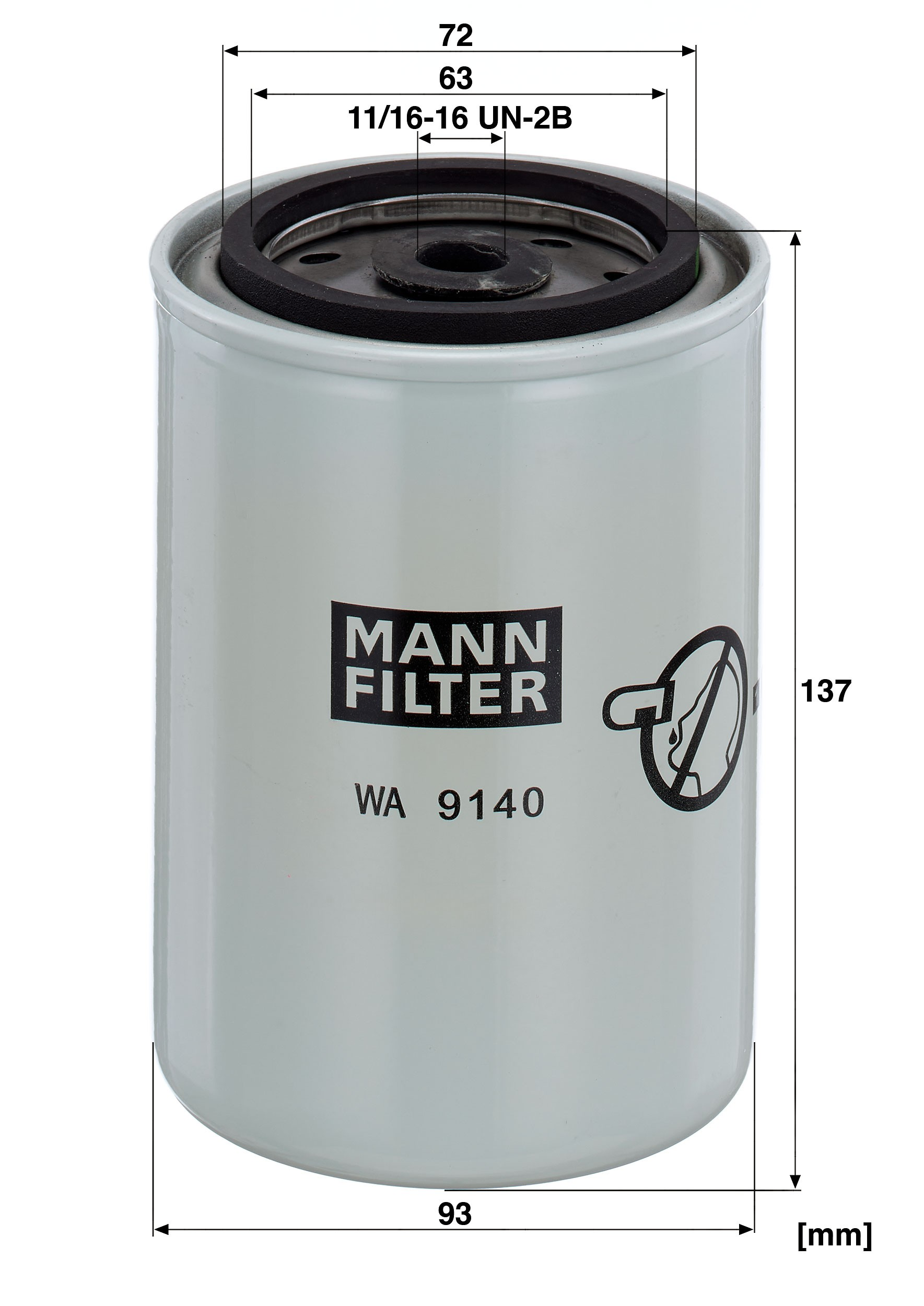 Filtro del sistema de refrigeración WA950 Mann-Filter