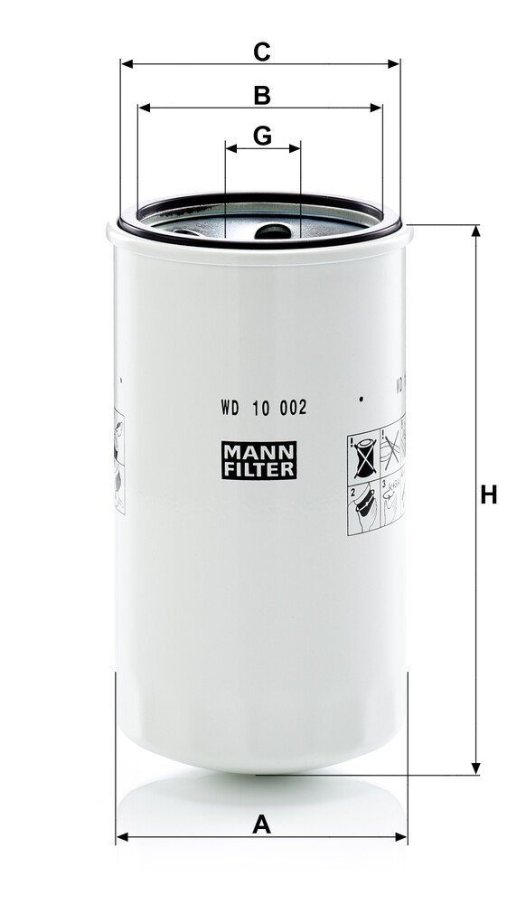 Filtro del sistema hidráulico Mann-Filter WD10002 precio, desde 21,20 EUR
