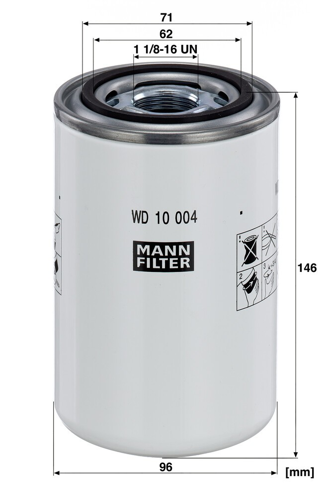 Filtro del sistema hidráulico Bobcat 6653336