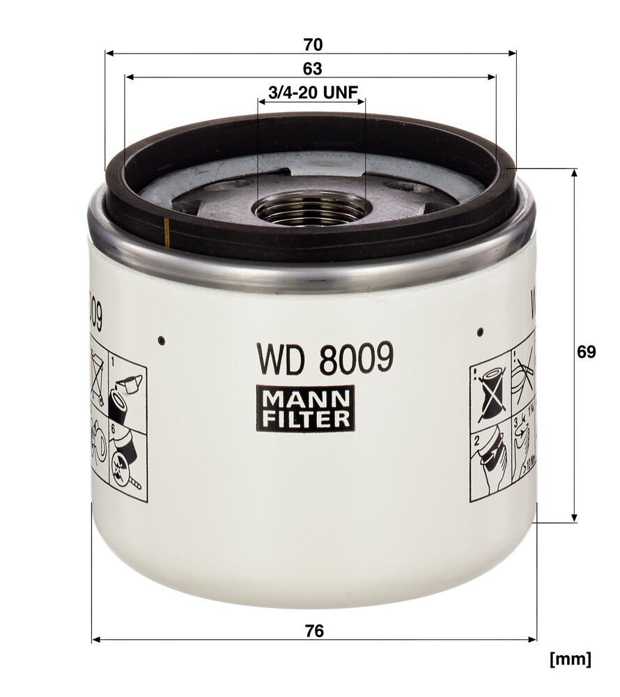 Filtro de aceite A0002773095 Mercedes
