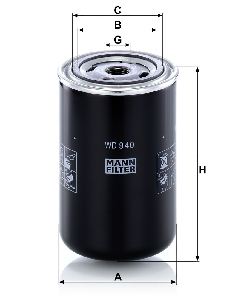 WD940 Mann-Filter Filtro aceite
