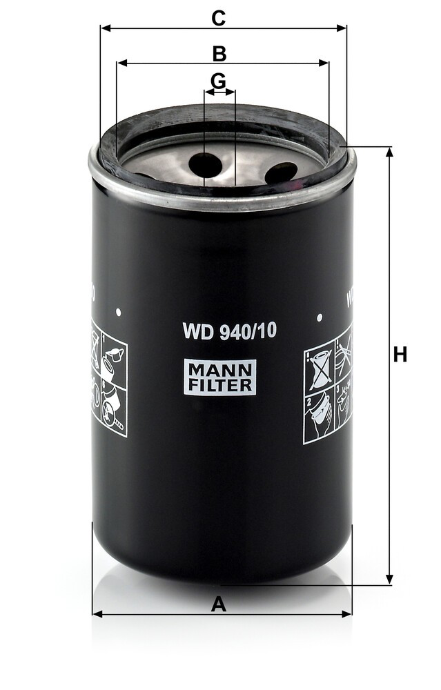 WD94010 Mann-Filter Filtro del sistema hidráulico