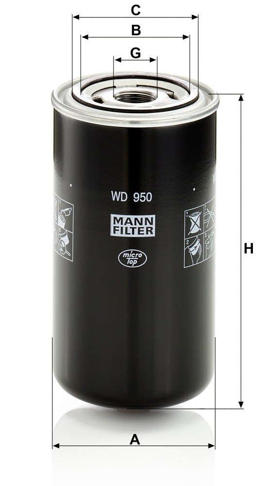 Comprar WD950 Mann-Filter Filtro del sistema hidráulico