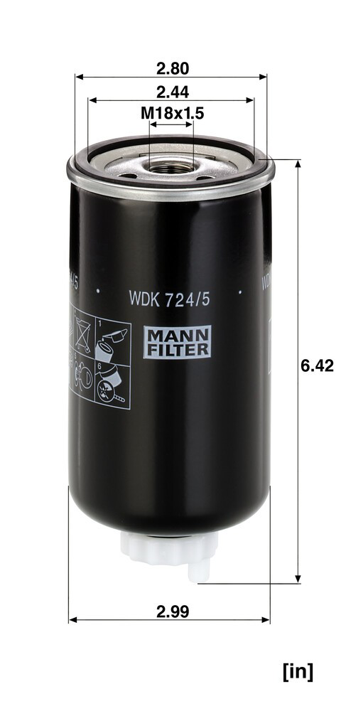 WDK7245 Mann-Filter Filtro de gasolina