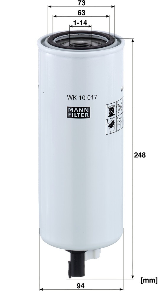 WK10017X Mann-Filter Filtro de gasolina