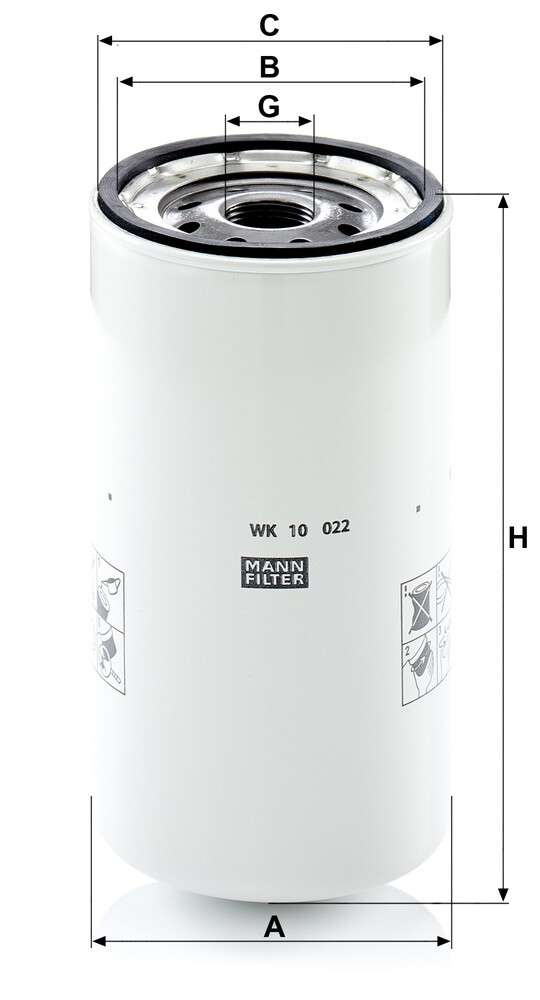 WK10022 Mann-Filter Filtro de gasolina