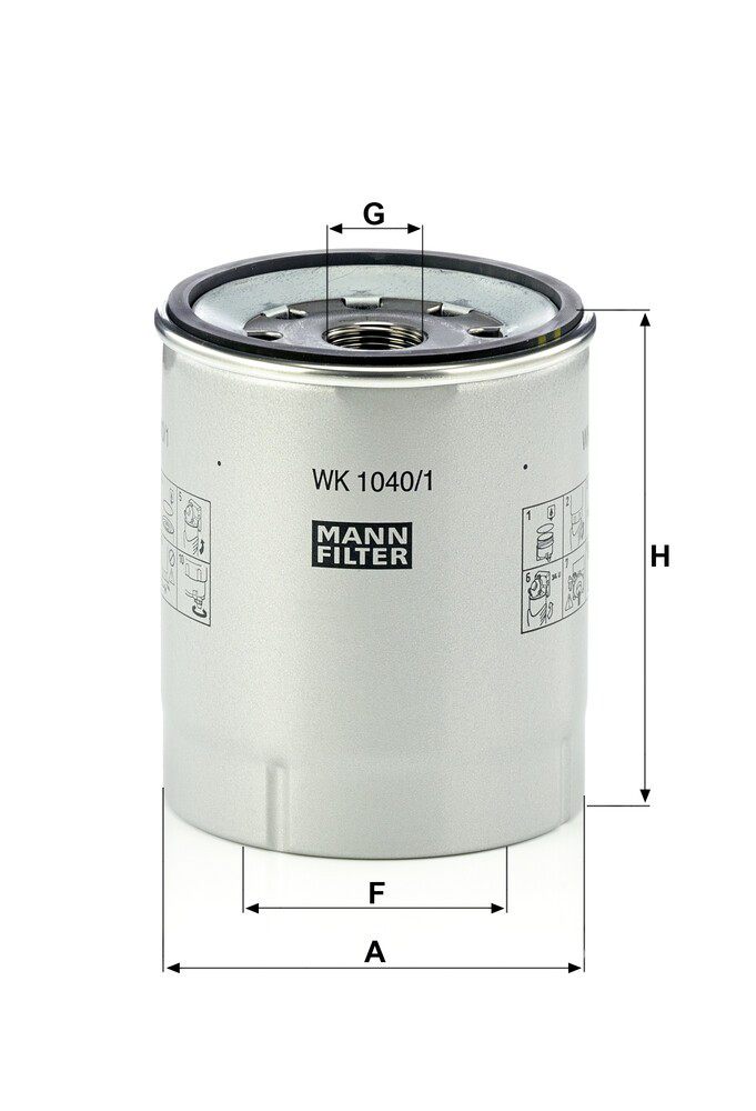 Filtro de combustible 3909638M1 Massey Ferguson