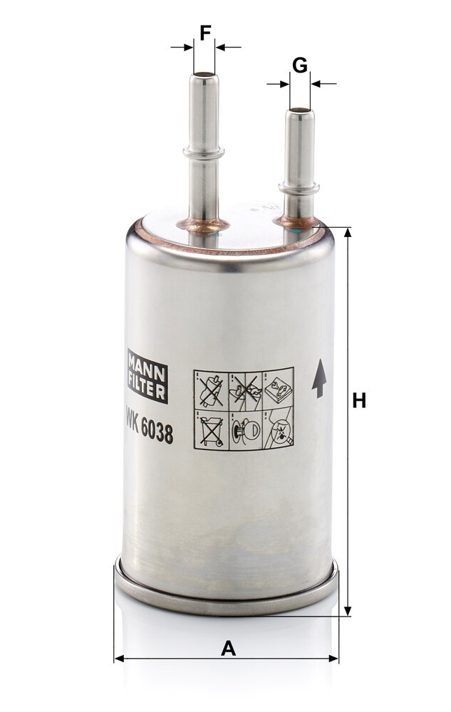 WK6038 Mann-Filter Filtro de gasolina