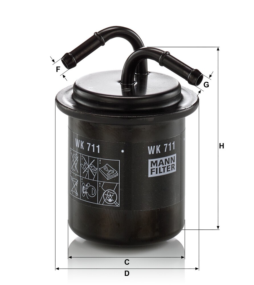 WK711 Mann-Filter Filtro de gasolina