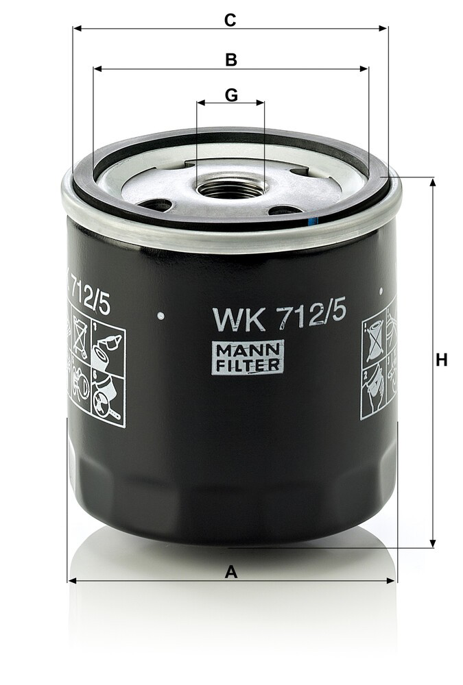 WK7125 Mann-Filter Filtro de gasolina