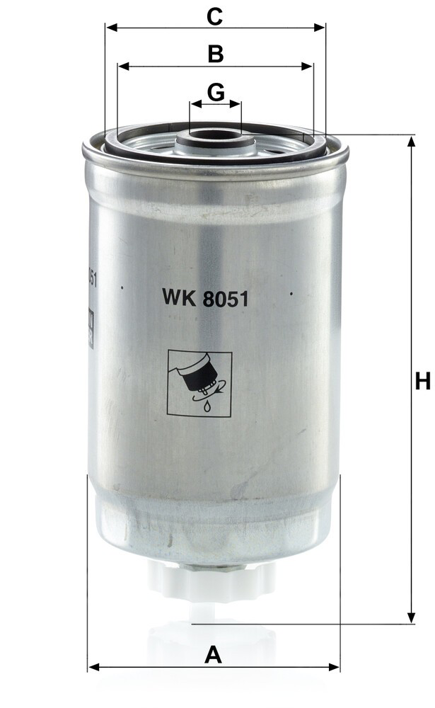 WK8051 Mann-Filter Filtro de gasolina