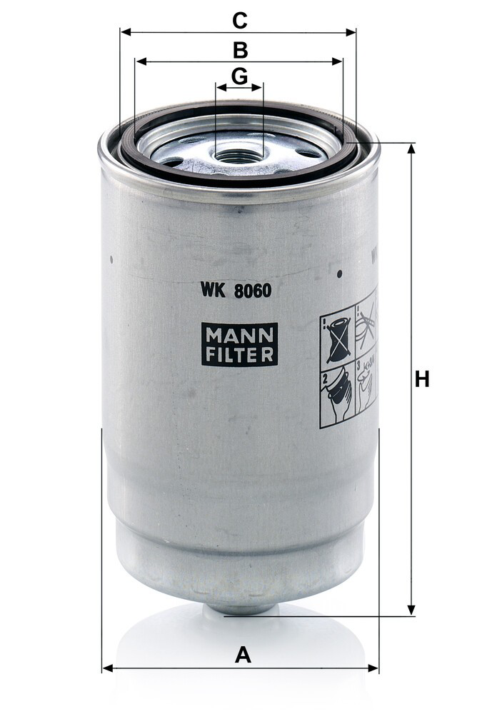 Filtro combustible Mann-Filter WK8060Z precio, desde 16,97 EUR