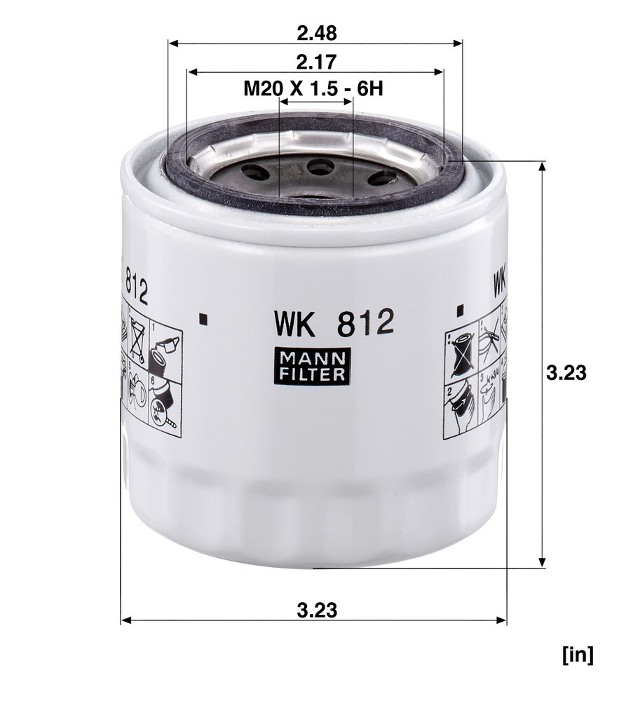 WK812 Mann-Filter Filtro de gasolina