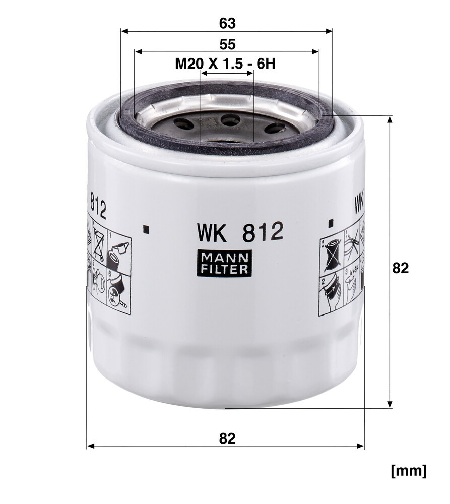 Comprar WK812 Mann-Filter Filtro diesel