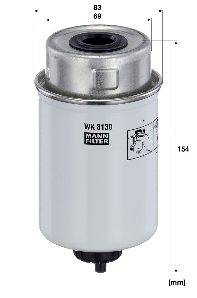 WK8130 Mann-Filter Filtro de gasolina