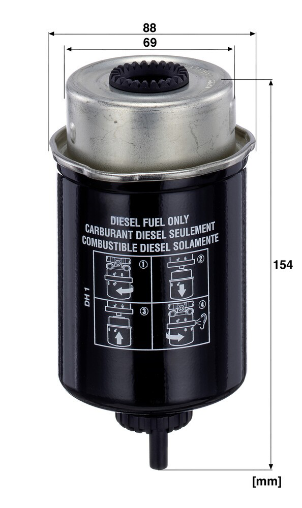 RE508202 John Deere Filtro de gasolina