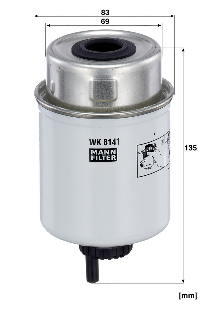 WK8141 Mann-Filter Filtro de gasolina
