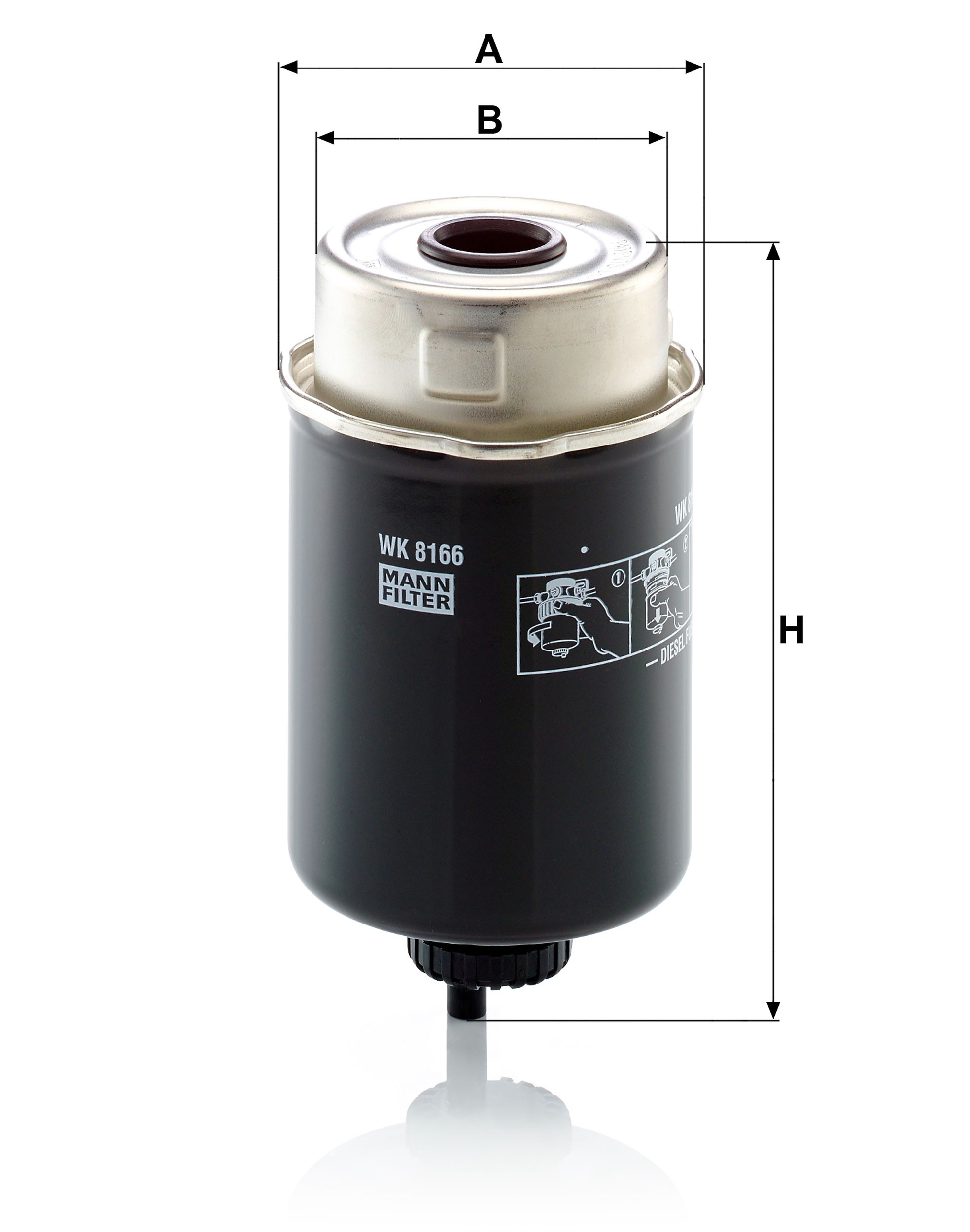 WK8166 Mann-Filter Filtro de gasolina