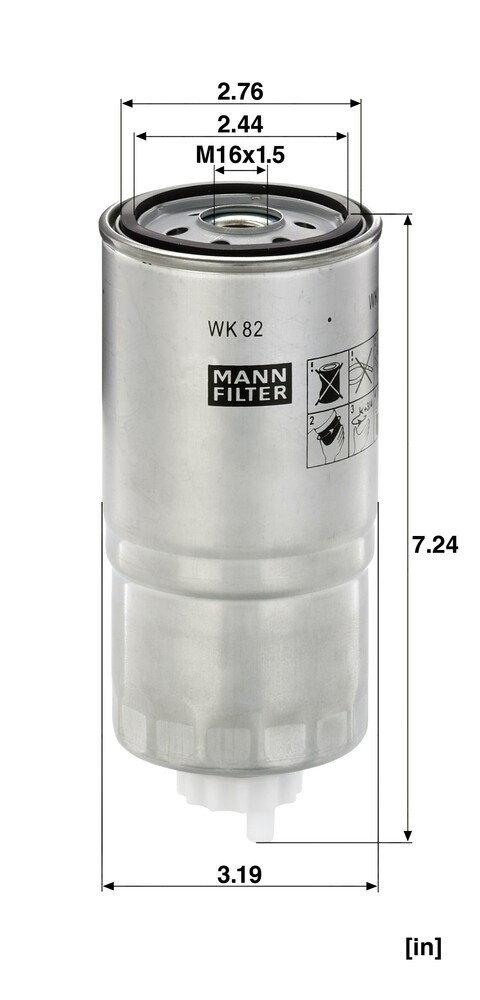 Filtro combustible Mann-Filter WK82 precio, desde 28,37 EUR