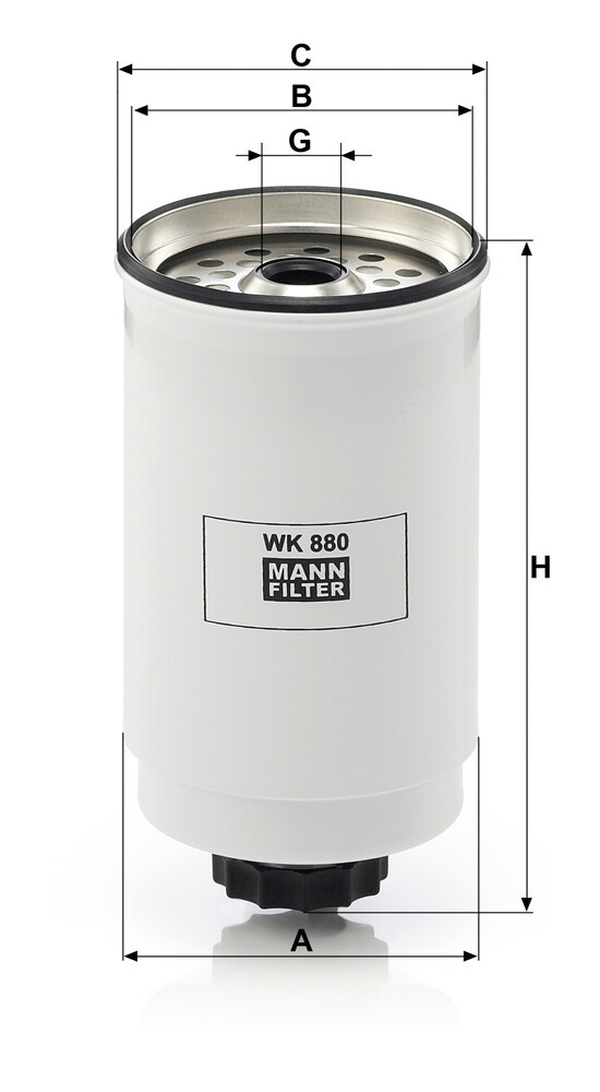 WK880 Mann-Filter Filtro de gasolina
