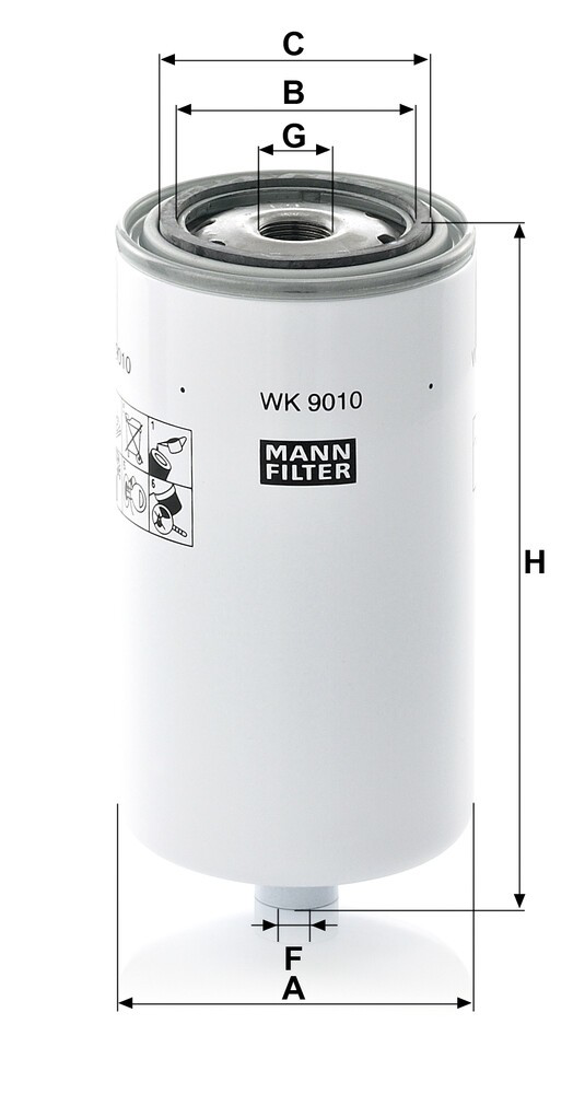 WK9010 Mann-Filter Filtro de gasolina